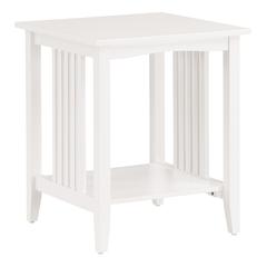 Sierra Side Table, White Finish