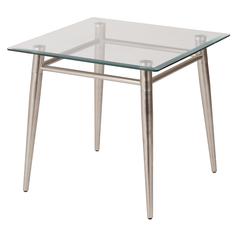 Brooklyn Glass Square Top End Table