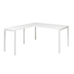Prado L-Shape Workstation in White, PRD3060LD-WH