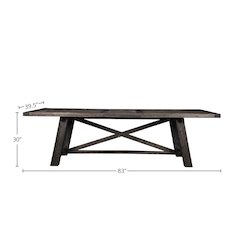 Newberry Extension Dining Table, Salvaged Grey