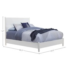 Tranquility Queen Panel Bed, White
