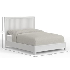 Stapleton California King Panel Bed, White