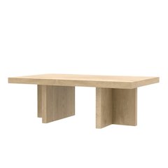 Rectangular Warm Wood Coffee Table Modern Rustic Design Solid Wood Surface