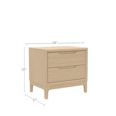 June Nightstand, Light Oak