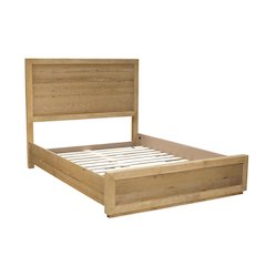 King Platform Bed with Modern Farmhouse Design and Sturdy Frame