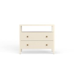Nightstand with Drawer Rubberwood Solids and Oak Veneer Modern Farmhouse Design