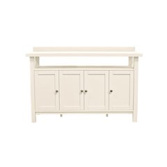 Sideboard with Open Shelf Modern Farmhouse Style Sturdy Storage