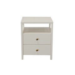 End Table with Drawer Modern Farmhouse Style Solid Wood Design