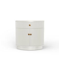 Nightstand with Rubberwood Solids and Oak Veneer Modern Contemporary Design