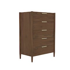 Walnut Accent Chest with Modern Contemporary Design and Spacious Drawer