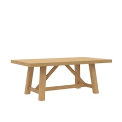 Light Wood Dining Table with Modern Farmhouse Design and Sturdy Build