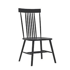 Black Side Chair Modern Farmhouse Design with Comfortable Seating