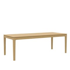 Rectangular Light Oak Extension Dining Table with Adjustable Height
