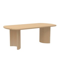 Dining Table Light Oak Modern Design Single Piece Sturdy Construction