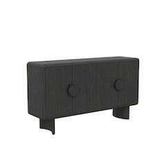 Black Modern Sideboard with Spacious Storage and Sleek Minimalist Design