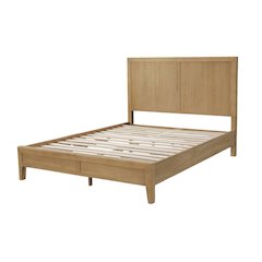 Queen Platform Bed Modern Farmhouse Design Single Piece Durable Construction