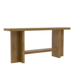 Oak Console Table Modern Rustic Design with Sturdy Construction