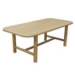 Light Oak Dining Table with Modern Design and Spacious Legroom