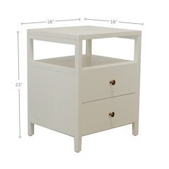 Avery End Table, Coconut Milk