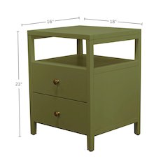 Avery End Table, Olive Green