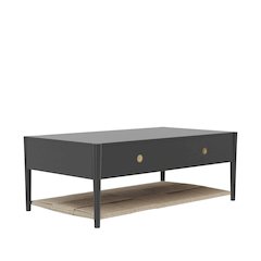 Cleo Coffee Table, Charcoal Gray