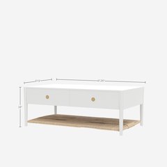 Cleo Coffee Table, Coconut Milk