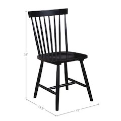 Lyra Set of 2 Side Chairs, Black
