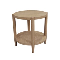 Sinclair Round End Table, Natural