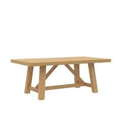Eleanor Trestle Dining Table, Natural