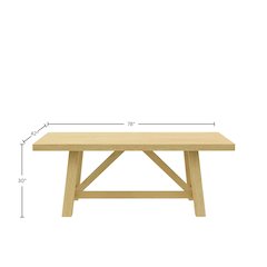 Eleanor Trestle Dining Table, Natural