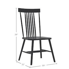 Eleanor Side Chair, Black