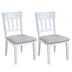 Donham Set of 2 Side Chairs, White