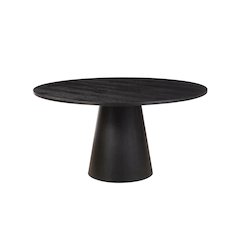 Cove Round 59" Dining Table, Vintage Black