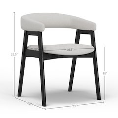 Cove Curved Back Chairs, Vintage Black (Set of 2)
