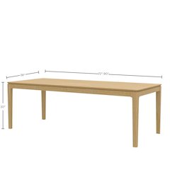 Cove Rectangular Extension Dining Table, Light Oak