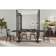 Manchester Dining Table, Charcoal
