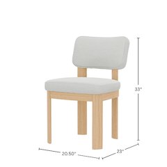 Gabrielle Side Chairs, Light Oak (Set of 2)