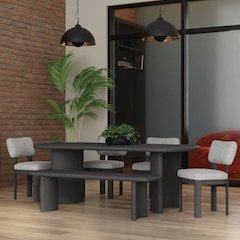 Gabrielle Dining Table, Black