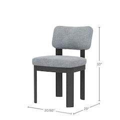 Gabrielle Side Chairs, Black (Set of 2)