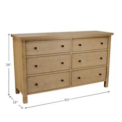 Emilia Six Drawer Dresser