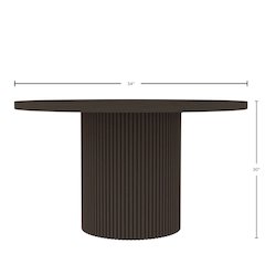 Reba Round Dining Table, Black
