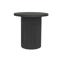 Reba Round End Table, Black