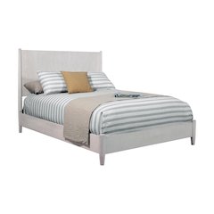Flynn Mid Century Modern California King Panel Bed, Gray