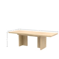 Donte Self Storage Extension Dining Table, Natural