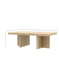 Donte Rectangular Coffee Table, Natural