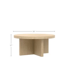 Donte Round Coffee Table, Natural