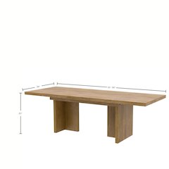 Donte Self Storage Extension Dining Table, Oak