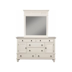 Winchester 6 Drawer Dresser w/2 Cabinets, White