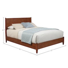 Flynn California King Platform Bed, Acorn