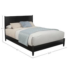 Flynn Full Platform Bed, Black
